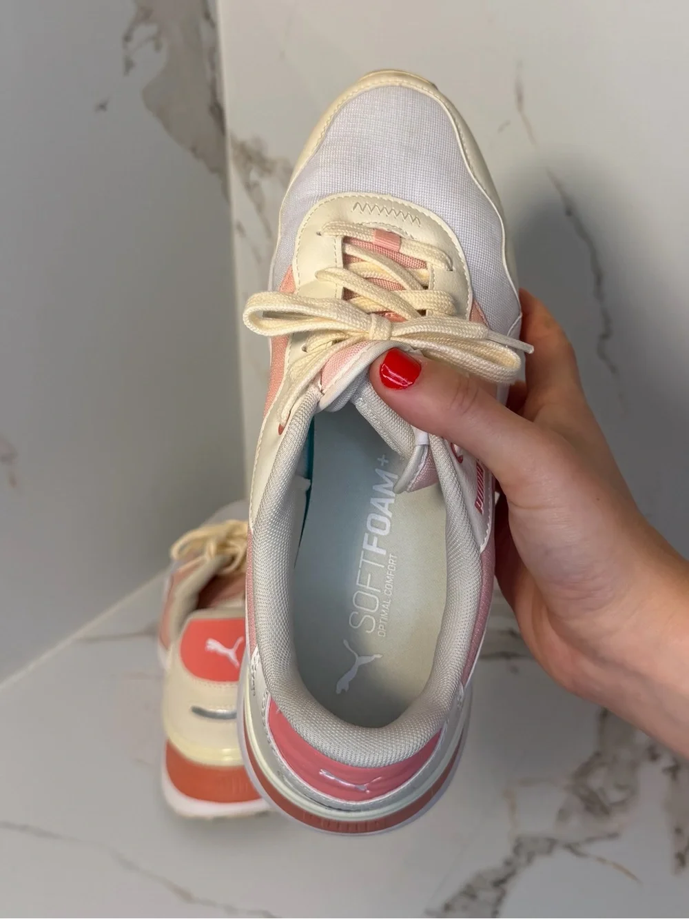 Puma Sneakers in Pink, Coral & Cream
